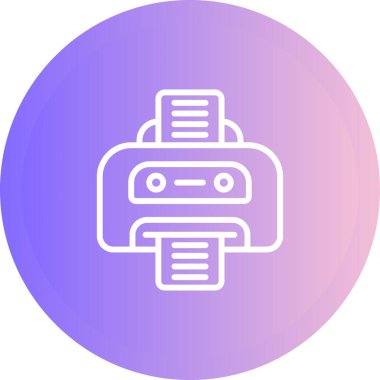 Yazıcı. Web simgesi basit illüstrasyon