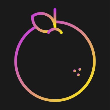 turuncu ağ simgesi, basit illüstrasyon