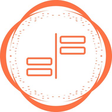 Yatay Hizalama Ağ ikonu vektör çizimi