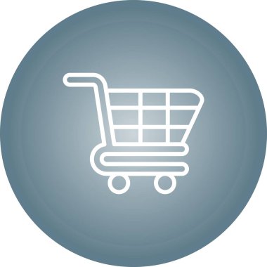 Alışveriş arabası simgesi, vektör illüstrasyonu 