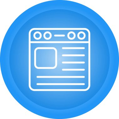 Tarayıcı simgesinin vektör illüstrasyonu