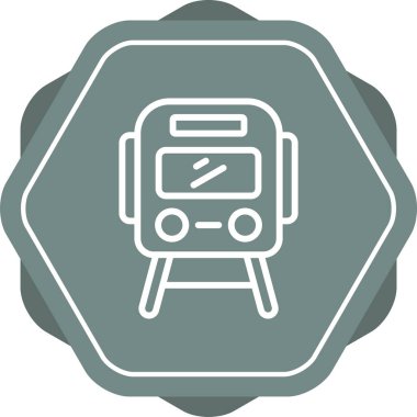 tren. Web simgesi basit illüstrasyon