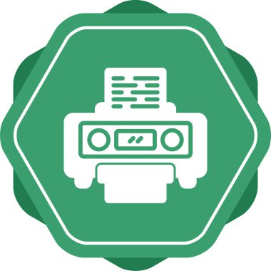 Yazıcı. Web simgesi basit illüstrasyon