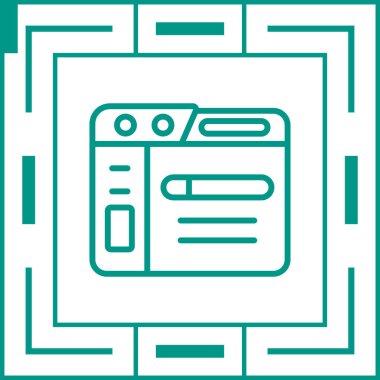 Tarayıcı simgesinin vektör illüstrasyonu