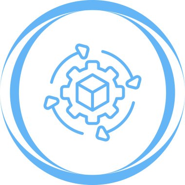  Tedarik Zinciri Analitik Simgesi Vektör İllüstrasyonu