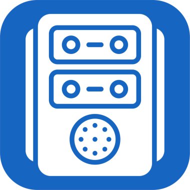 Masaüstü bilgisayar simgesi, vektör illüstrasyonu basit tasarım