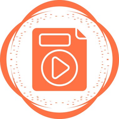Video Dosya simgesi, basit vektör illüstrasyonu