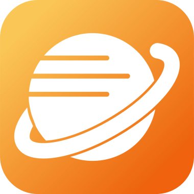 Gezegen web simgesi vektör illüstrasyonu 