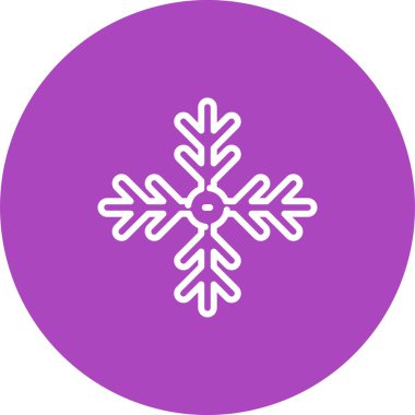 Kar Tanesi Ağı simgesi. Basit resimleme