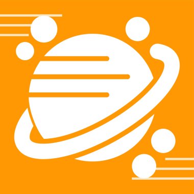 Gezegen web simgesi vektör illüstrasyonu 