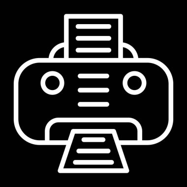 Yazıcı. Web simgesi basit illüstrasyon