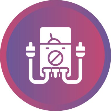 Çoklu metre web simgesi vektör illüstrasyonu