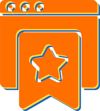 Yer İmi Sekmeleri web simgesi, basit vektör illüstrasyonu