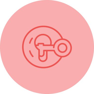 Anahtar deliği web simgesi, basit illüstrasyon 