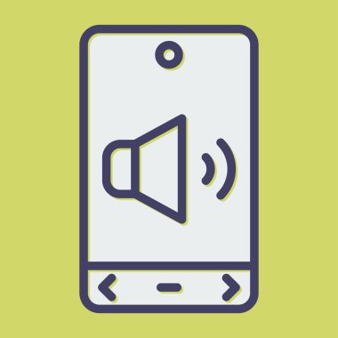 Cep telefonu çalıyor. Web simgesi basit illüstrasyon 