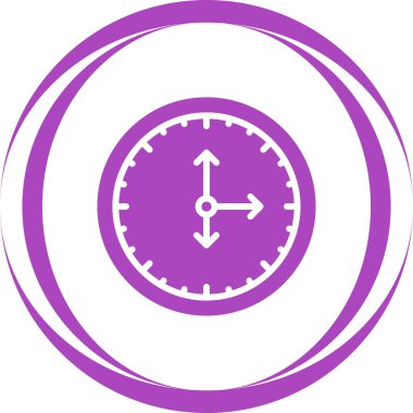 Saat web simgesi, basit vektör illüstrasyonu