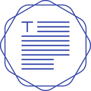 Typography simgesinin vektör illüstrasyonu