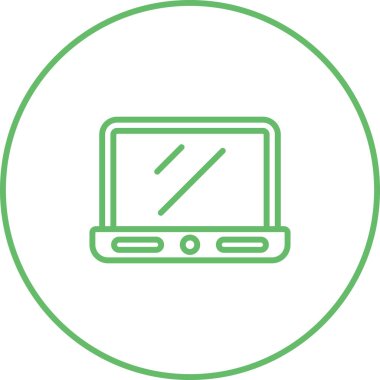 dizüstü bilgisayar simgesi, vektör illüstrasyonu basit tasarım