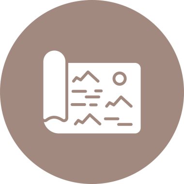 Bir harita simgesinin vektör illüstrasyonu