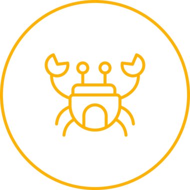 Yengeç simgesinin basit web çizimi