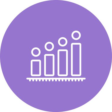 Çubuk Grafik web simgesi, basit vektör illüstrasyonu