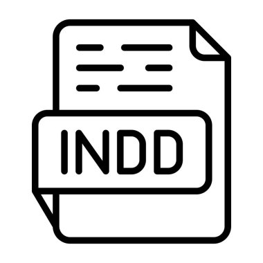 INDD dosya biçimi vektör illüstrasyonu