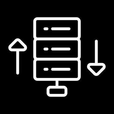 Bant genişliği web simgesi, vektör illüstrasyonu 