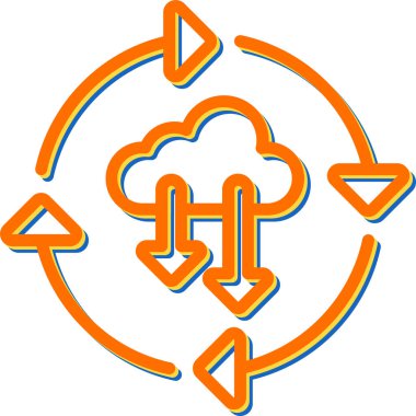 Sürekli Sevk Ağı ikonu vektör illüstrasyonu 