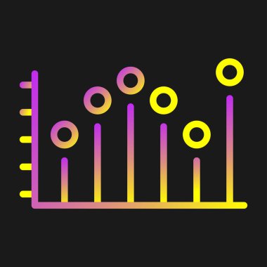 Stats icon, vector illustration simple design