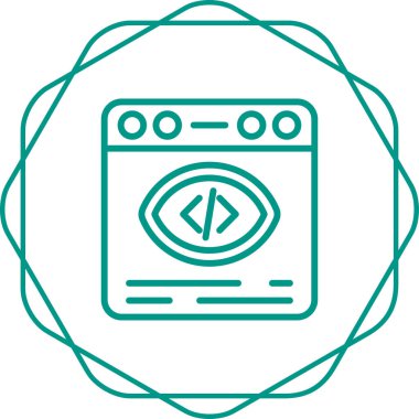 Tarayıcı simgesinin vektör illüstrasyonu