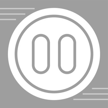 Duraklat düğmesine simge vektör çizim