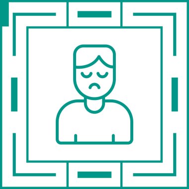 Hasta web simgesi vektör illüstrasyonu