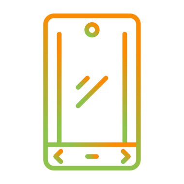 akıllı telefon simgesi, vektör illüstrasyonu basit tasarım