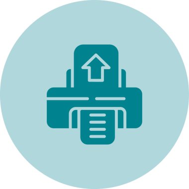 Yazıcı. Web simgesi basit illüstrasyon