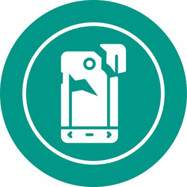 Bozuk akıllı telefonun vektör çizimi 