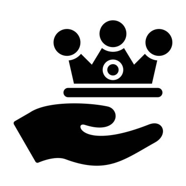 El simgesindeki bir tacın vektör çizimi