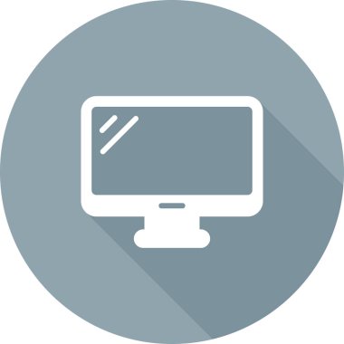 masaüstü monitörü web simgesi, vektör illüstrasyonu