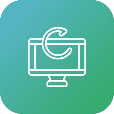 bilgisayar simge vektör illüstrasyonunu yeniden başlatır 