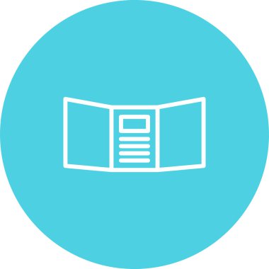 Triptych web simgesi, vektör illüstrasyonu 