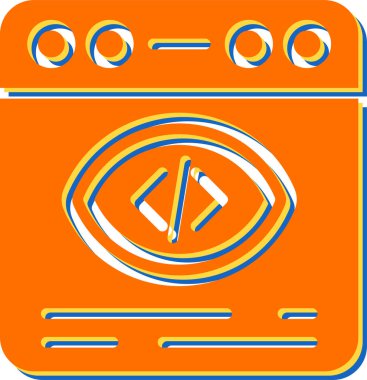 Tarayıcı simgesinin vektör illüstrasyonu