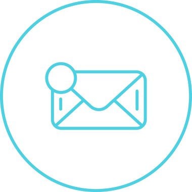 Zarf simgesi, bildirim konsepti. Web simgesi basit illüstrasyon