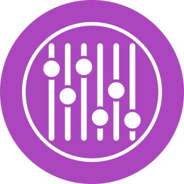 Sliders modern simgesinin vektör illüstrasyonu        