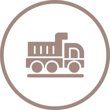 Kamyon web simgesini boşalt, basit vektör illüstrasyonu