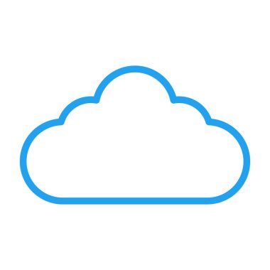 Bulut simgesi, vektör illüstrasyonu 