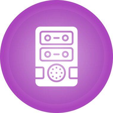 Masaüstü bilgisayar simgesi, vektör illüstrasyonu basit tasarım