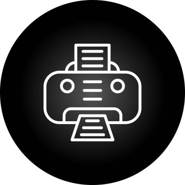 Yazıcı. Web simgesi basit illüstrasyon