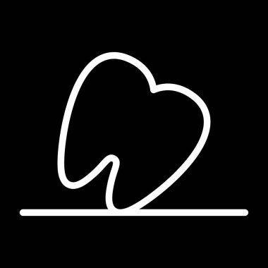 Diş simgesi web basit illüstrasyon