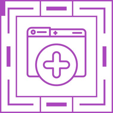 Yeni Pencere simgesi, vektör illüstrasyonu