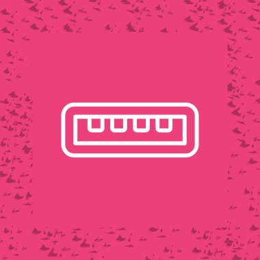 usb port simgesi, vektör illüstrasyonu basit tasarım