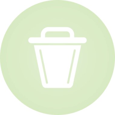 Çöp kutusu simgesi vektör illüstrasyonu